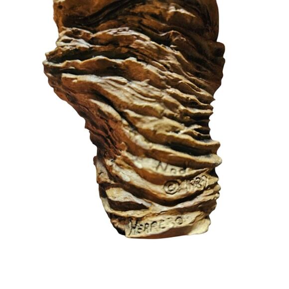 Knot Knoggins folk art sculpture  Stephen Herrero  VTG 4" Man Tree knot Old Man - Picture 4 of 8